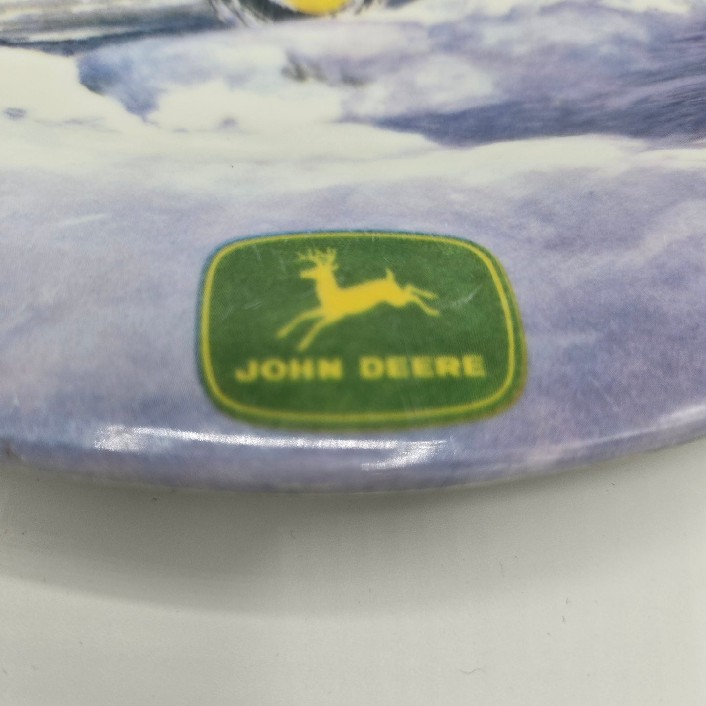 Set of 3 John Deere "Winter’s Work" Plates – Durable Melamine – Featuring Model 620 Tractor