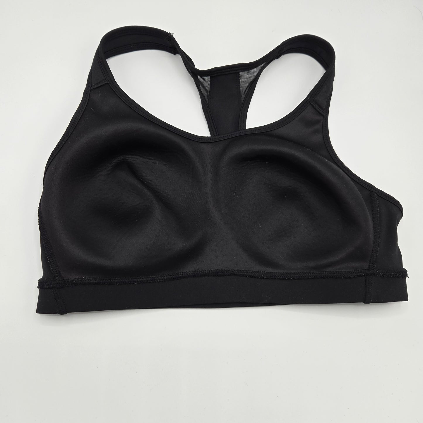 Avia Women's High-Impact Sports Bra - Black Racerback with Mesh - Size XL (16-18)