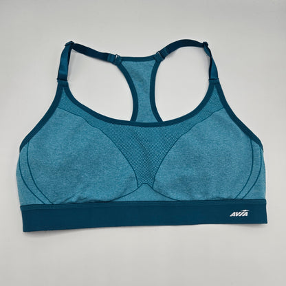 Avia Women's Seamless Racerback Sports Bra - Teal Heather, Size XXL