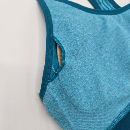 Avia Women's Seamless Racerback Sports Bra - Teal Heather, Size XXL