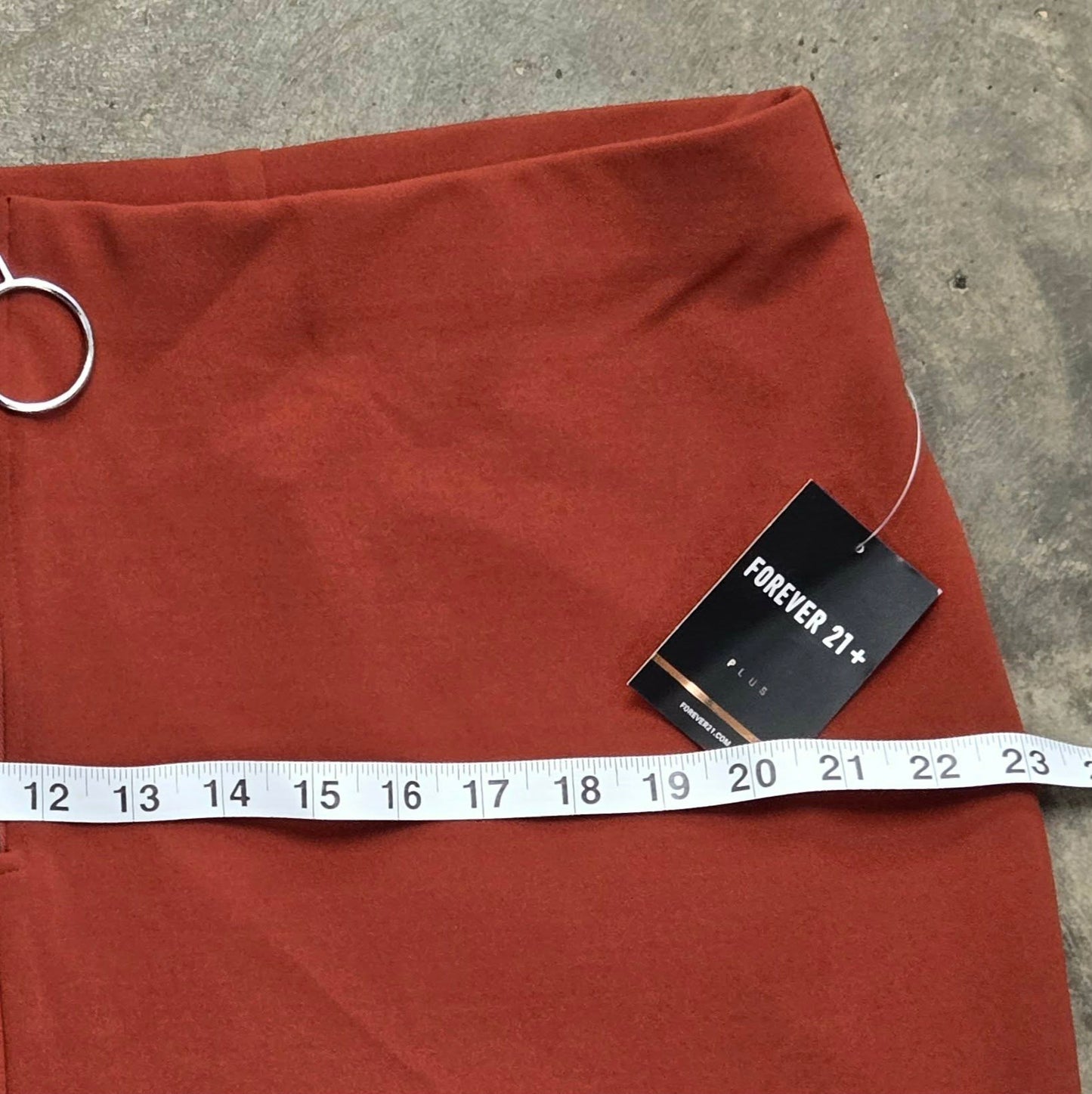 Forever 21+ Rust Knit Flare Pants – Women’s Size 3X – Zip Front Stretch