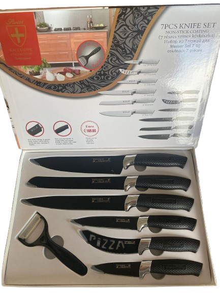Swiss Exclusive Collection 7 PCS Knife Set Non-Stick Coating