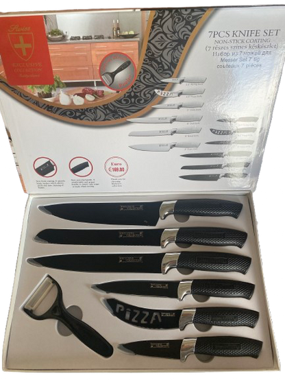 Swiss Exclusive Collection 7 PCS Knife Set Non-Stick Coating