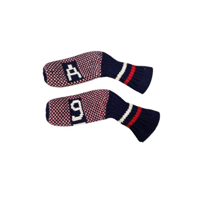 Set of 2 Scott Edward Knitted Golf Club Head Covers #9 and A Iron Covers