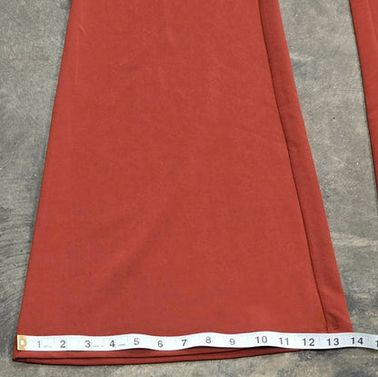 Forever 21+ Rust Knit Flare Pants – Women’s Size 3X – Zip Front Stretch