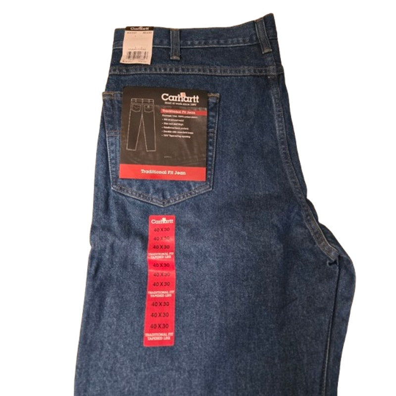CARHARTT NWT Size 40 X 30 Traditional Fit Jeans Durable Blue 100% Cotton Denim