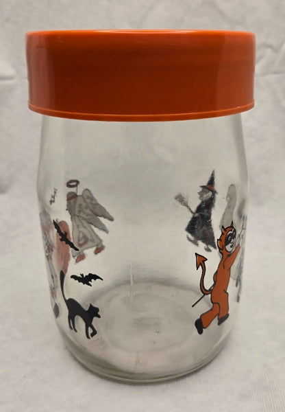 Vintage Carlton Halloween Candy Jar – Witch Ghost Skeleton Devil Angel Pumpkin