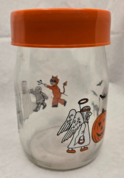 Vintage Carlton Halloween Candy Jar – Witch Ghost Skeleton Devil Angel Pumpkin