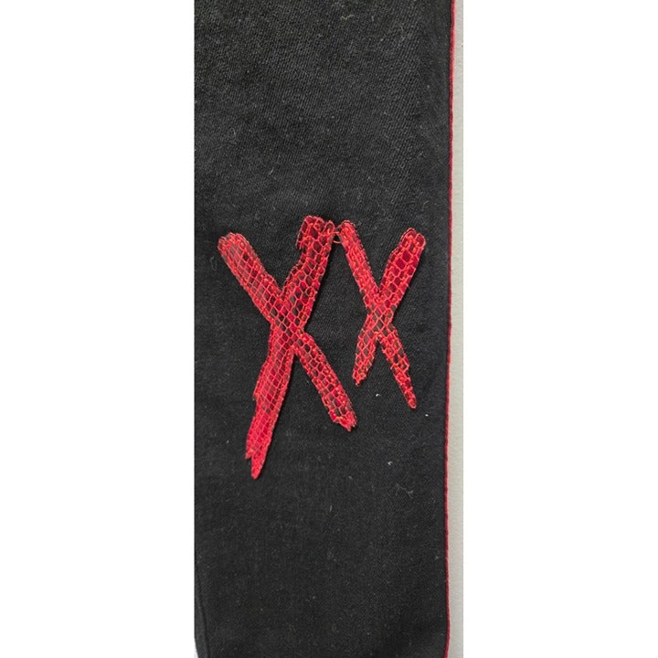 CULT of Individuality Designer Jeans Black Denim Red Snakeskin Distressed NWT