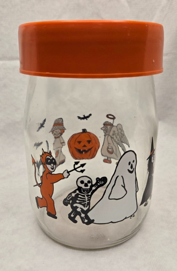 Vintage Carlton Halloween Candy Jar – Witch Ghost Skeleton Devil Angel Pumpkin