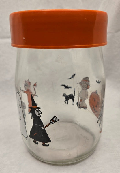 Vintage Carlton Halloween Candy Jar – Witch Ghost Skeleton Devil Angel Pumpkin