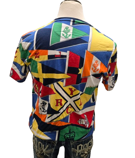 Polo Ralph Lauren RLYC Flag Print Yacht Club Shirt Size L   S2