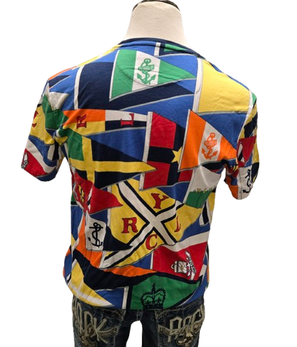 Polo Ralph Lauren RLYC Flag Print Yacht Club Shirt Size L   S2
