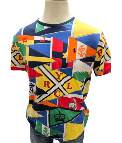 Polo Ralph Lauren RLYC Flag Print Yacht Club Shirt Size L   S2