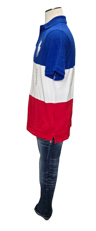 Polo Ralph Lauren Polo Shirt Big Pony Classic Fit Red White Blue     S1