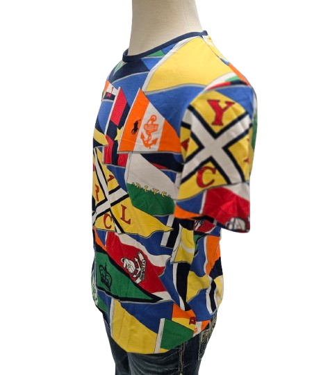 Polo Ralph Lauren RLYC Flag Print Yacht Club Shirt Size L   S2