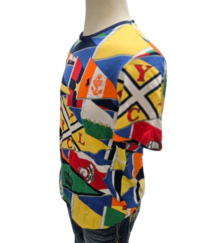 Polo Ralph Lauren RLYC Flag Print Yacht Club Shirt Size L   S2