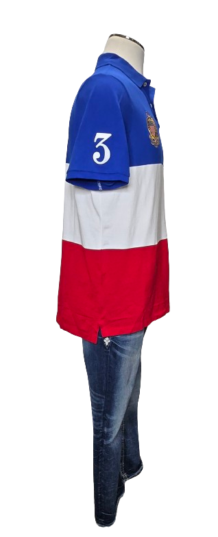 Polo Ralph Lauren Polo Shirt Big Pony Classic Fit Red White Blue     S1